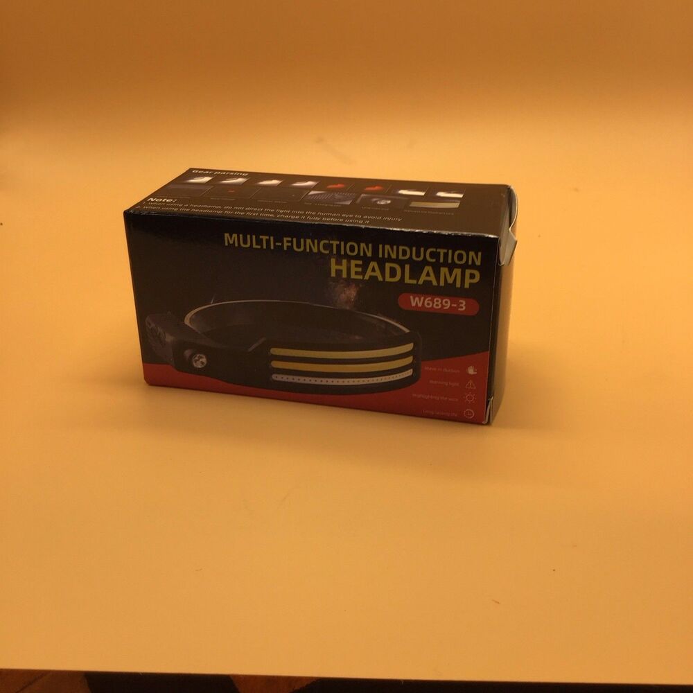Multi-Function Induction LED Headlamp W689-1, Motion Sensing | USB Rechargeable.